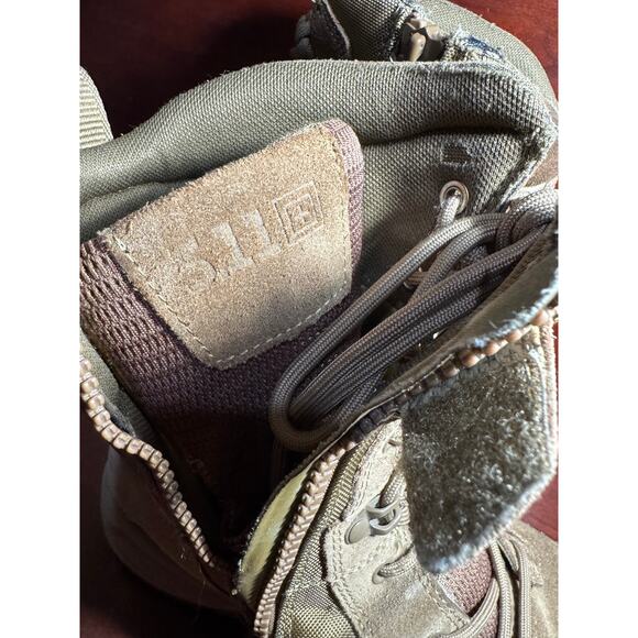 5.11 ATAC 2.0 8" Desert Dark Coyote Military Style Tactical Suede Boot Mens 11 - Picture 5 of 12